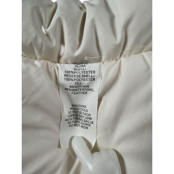 Ralph Lauren Reversible Puffer Vest Girls Size XL (16) Pink Cream Full Zip Down - Picture 9 of 13